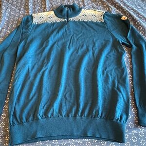 Dale of Norway Fiemme Merino Wool Zip Sweater Men's XXL
